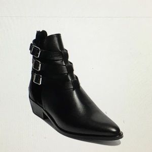 AllSaints Naomi Cutout Leather Bootie  MSRP $298 Size 6M NWT in Box